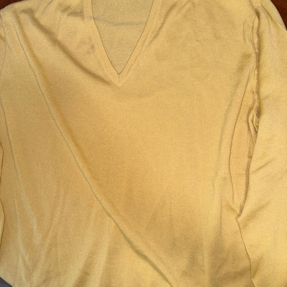 Loro Piana Men's V-Neck Sweater in Soft Yellow
